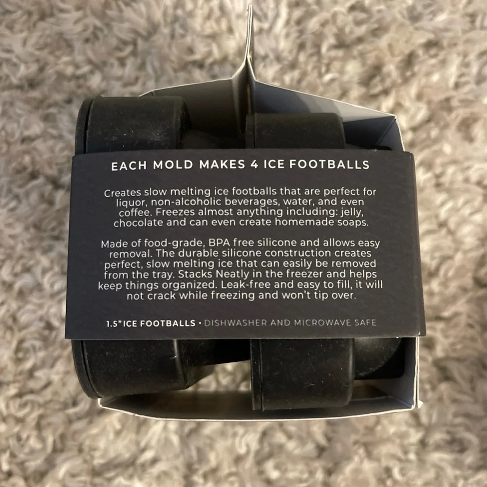 SMITH Black Football Ice Molds